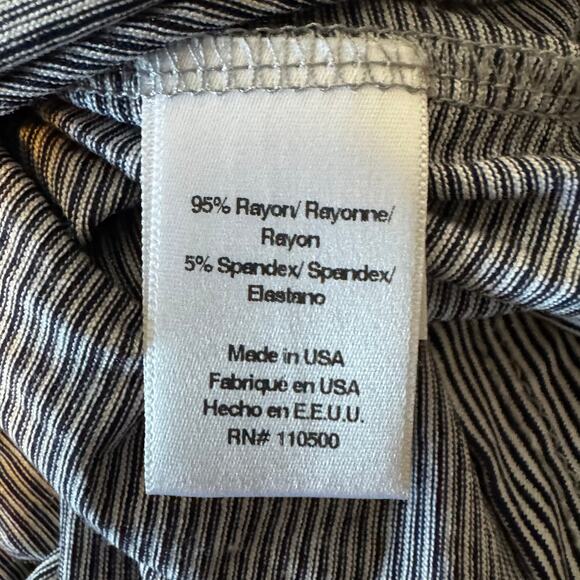 Laila Jayde Sleeveless Mini Shift Dress Gray White Stripe NWT Size XLP - Picture 7 of 8